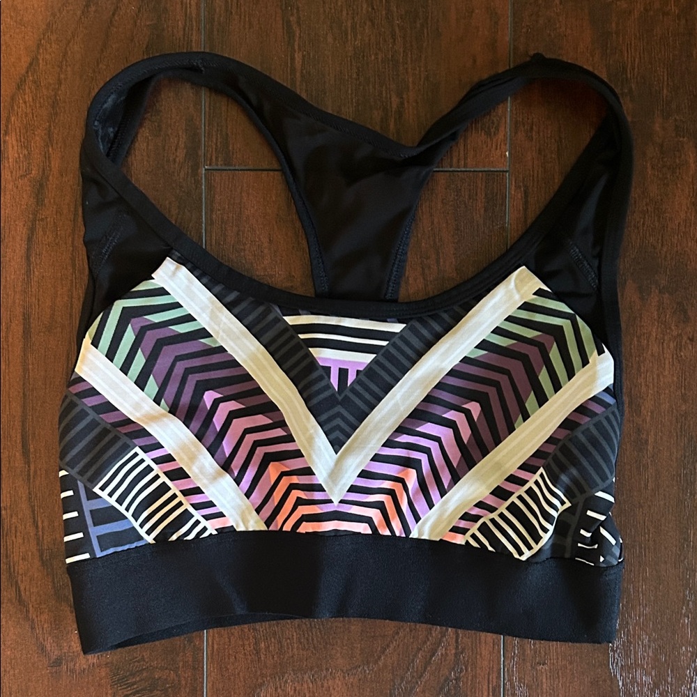 Victorias Secret PINK Multicolor Geometric Women's Sports Bra, Size M, LIKE NEW!